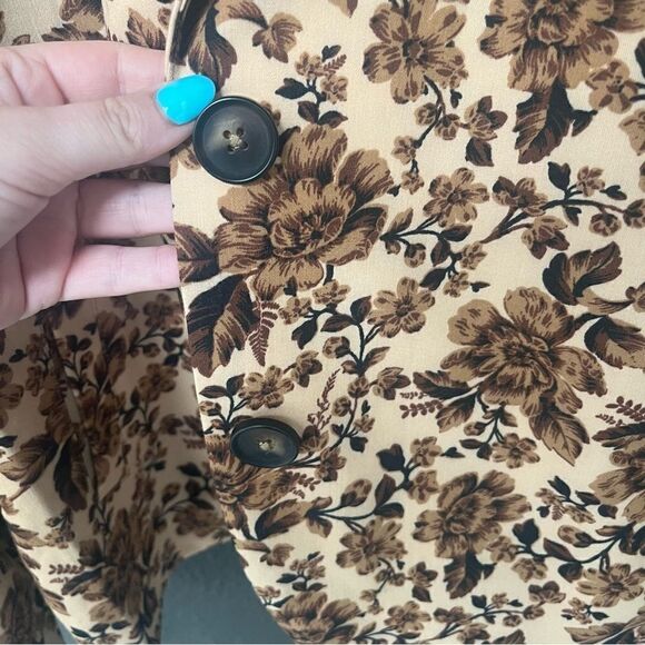 Free People Cali Floral Print Boxy Single Breasted Blazer - Picture 11 of 16